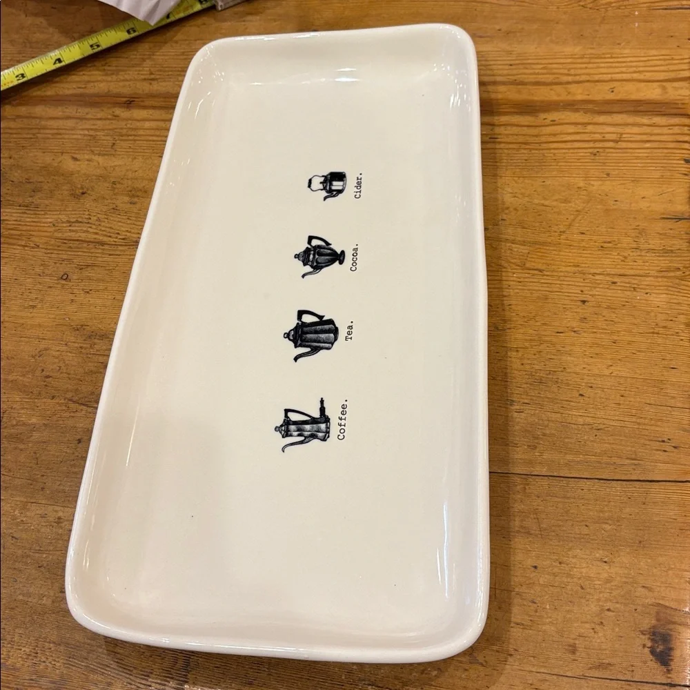Rae Dunn winter beverage serving‎ tray coffee tea cocoa cider artisan collection